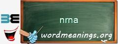 WordMeaning blackboard for nrna